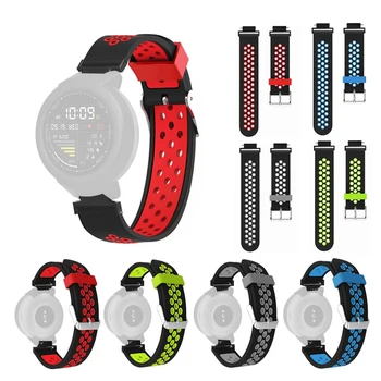 

New Two-color Vented Strap Replacement Sports Silicone Watch Band Wrist Strap For Xiaomi Huami Amazfit Verge Youth Watch A1808