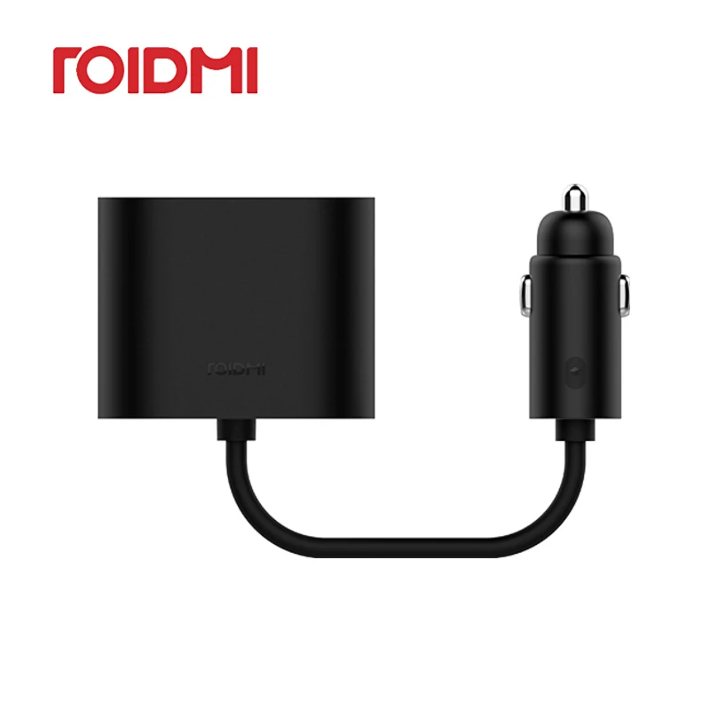 Original Xiaomi Roidmi Car Dual Cigarette Lighter Splitter 1 to 2 Charging Ports Car Charger