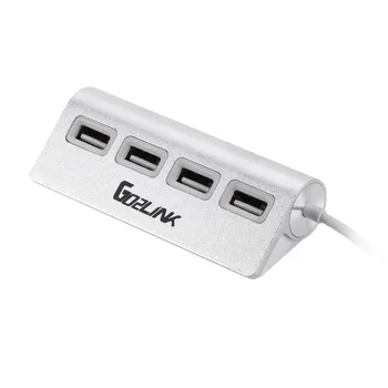 

USB HUB, Premium 4 Port Aluminum USB Hub with 11 inch Shielded Cable for iMac, MacBooks, PCs and Laptops