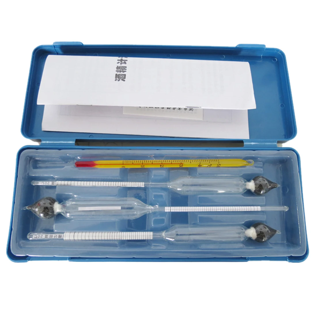 

3pcs Professional Alcoholmetet Concentration Meter for Vodka Whiskey Alcohol Meter +Thermometer with Box 0-100%