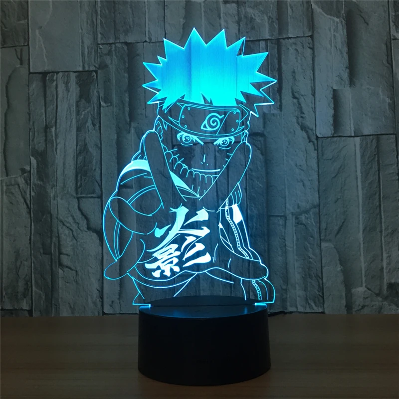 Tobyfancy Anime Naruto Figure 3D Led Table Lamp Flash Effect Uzumaki