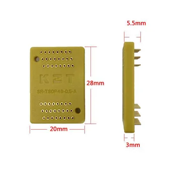 

TSOP48-0.5 Interposer Board Receptacle Pin Adapter Plate Burn in Socket Test Socket Plug pin