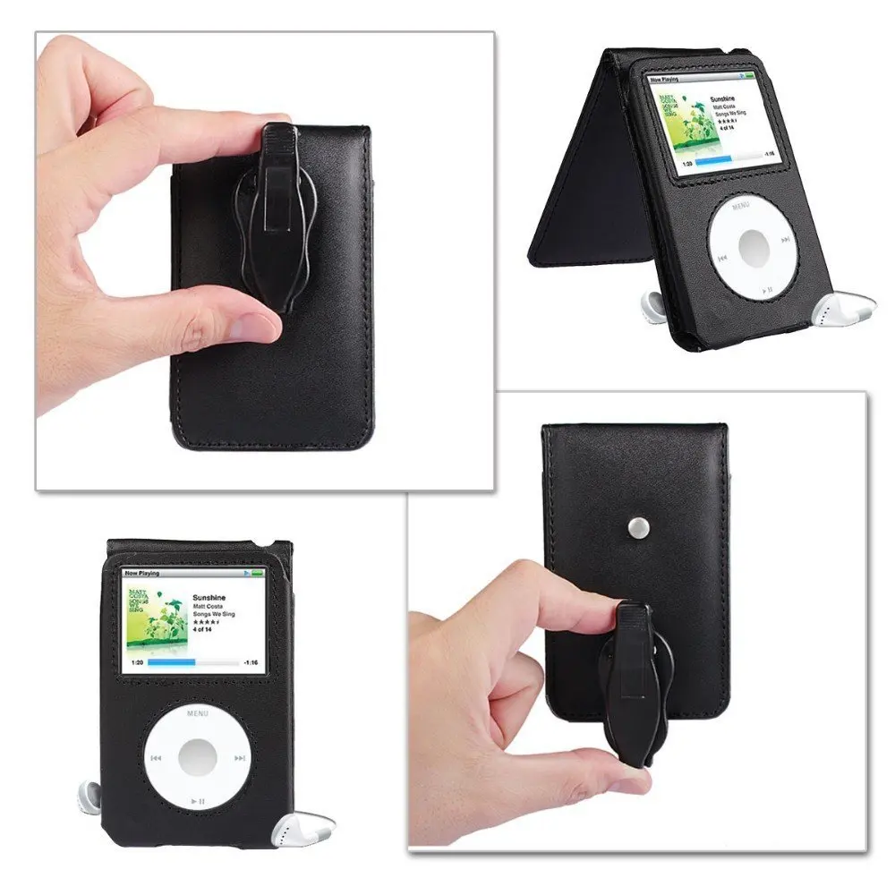 Чехол из верблюжьей кожи для Apple iPod Classic 80 ГБ 120 Гб 160 с зажимом ремня|leather case|case forcase