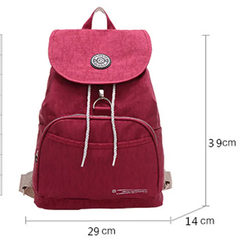 Women's Backpack Drawstring bag Waterproof Nylon 10 Colors Lady Women's Backpacks Female Casual Travel bag Bags mochila 511
