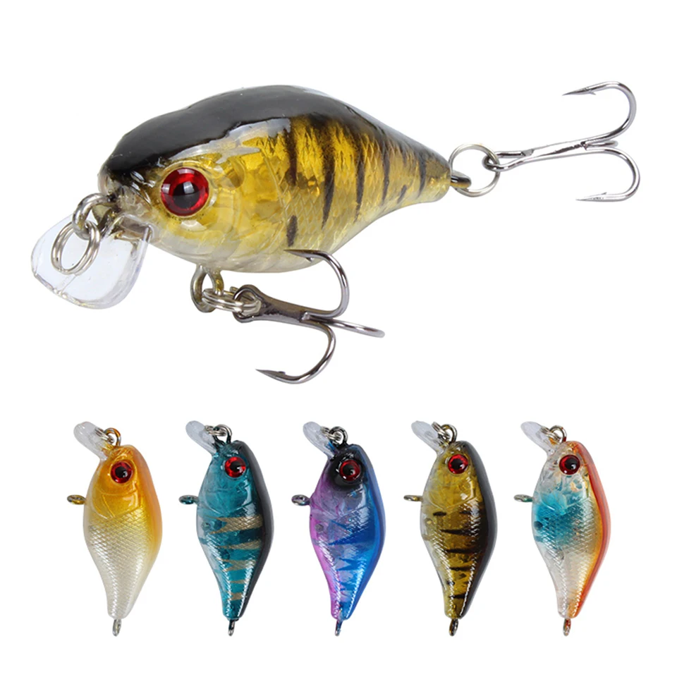 

1pcs 45mm 4.2g Crankbait Fishing Lure Topwater Artificial Bait Minnow Wobblers Plastic Hard Bait peche Fishing Tackle WW304