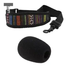 Tooyful насадка-губка для микрофона Windshiled чехол для микрофона+ высокоэластичный хлопковый саксофон шейный ремень