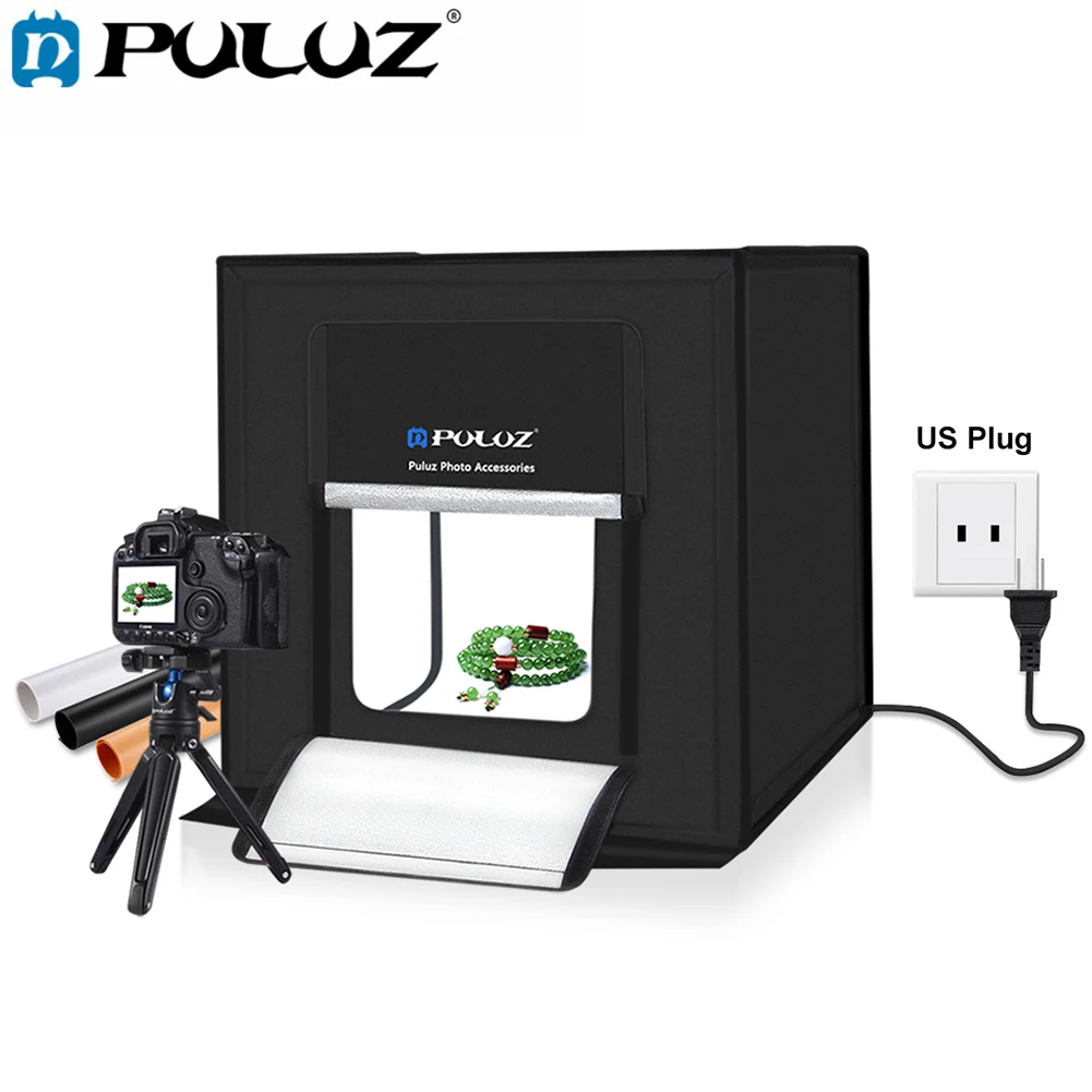 

Portable LED Lightbox 16x16" Portable Light Box Mini Photo Studio Softbox 30W LED Lighting US Plug Softbox LED Light Tent