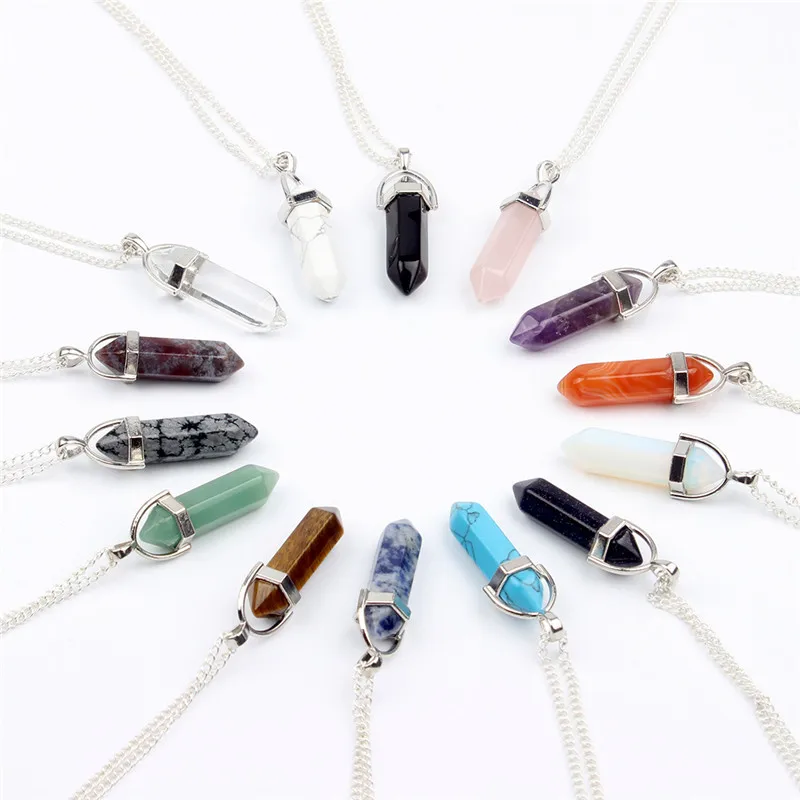 Aliexpress.com : Buy Natural Turquoise Amethyst Hexagonal Column Link ...