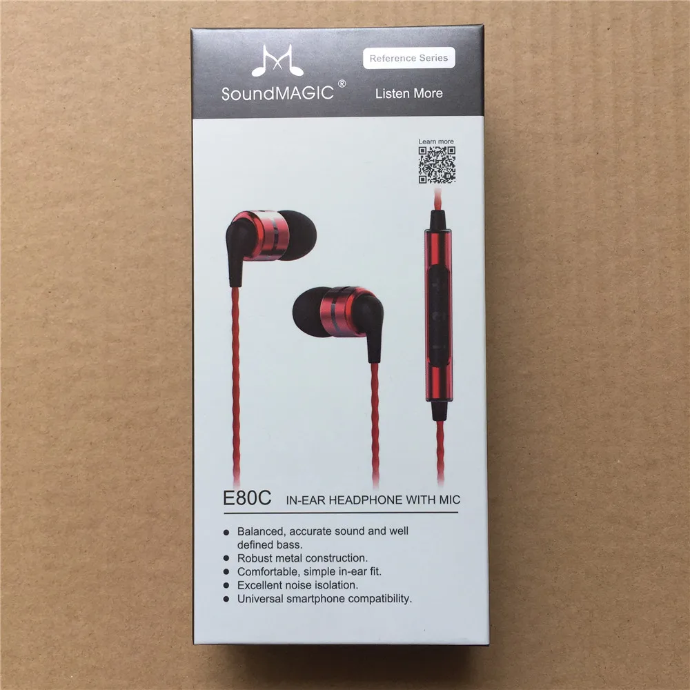 SoundMAGIC E80C наушники с микрофоном и функцией изменения громкости практически для всех смартфонов