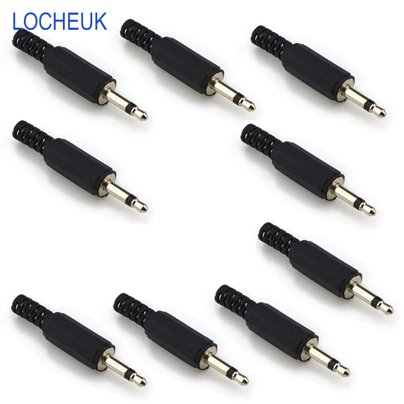 

20Pcs Solder Type 3.5mm Male Mono Plug Jack Single Channel DIY Stereo Audio Headphone Cable Extension Connector Adapter