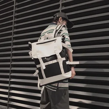 

Trendy Backpack Unisex Cloth Youth Backpack Riding Fashion Men Large Capacity Leisure Backpack Durable Travel Bag