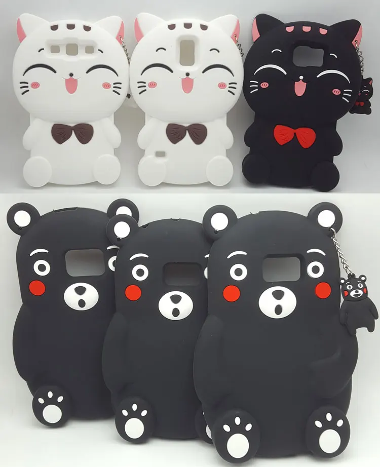 

Cute 3D Cartoon Kawaii Bow Tie Cat&Bear Soft silicone Case for Samsung Galaxy S3/S4/S5/S6/S7 edge/S8 Rubber Cover Phone cases