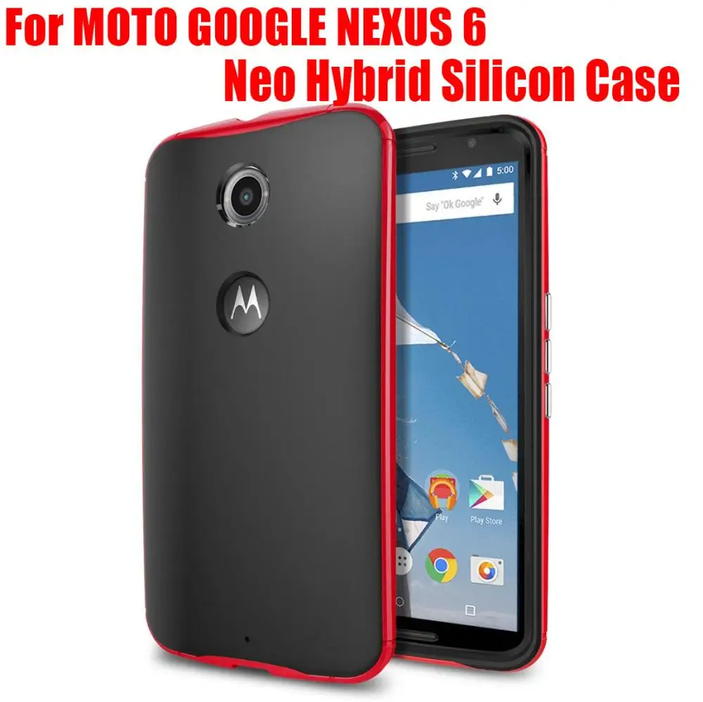 30pcs/Lot DHL Free For MOTO GOOGLE NEXUS 6 Battery Case Neo Hybrid Silicon With Stand OPP Bag Packaging NO: N604 | Мобильные
