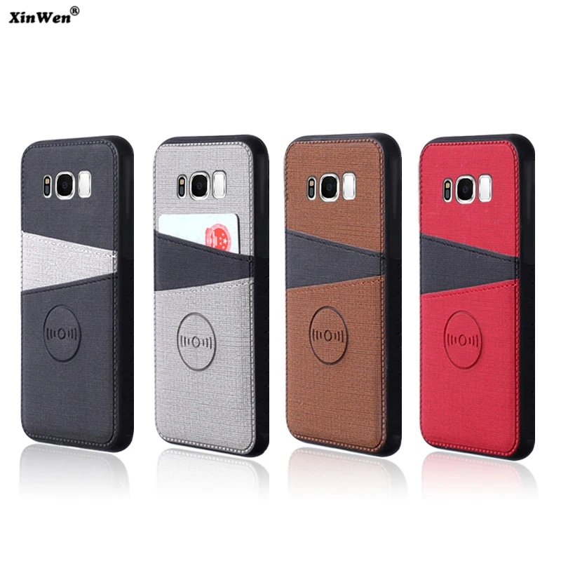 

Xinwen luxury Car card wallet phone etui,capinha,coque,cover,case for samsung galaxy s8 plus s8plus s 8 silicone accessories