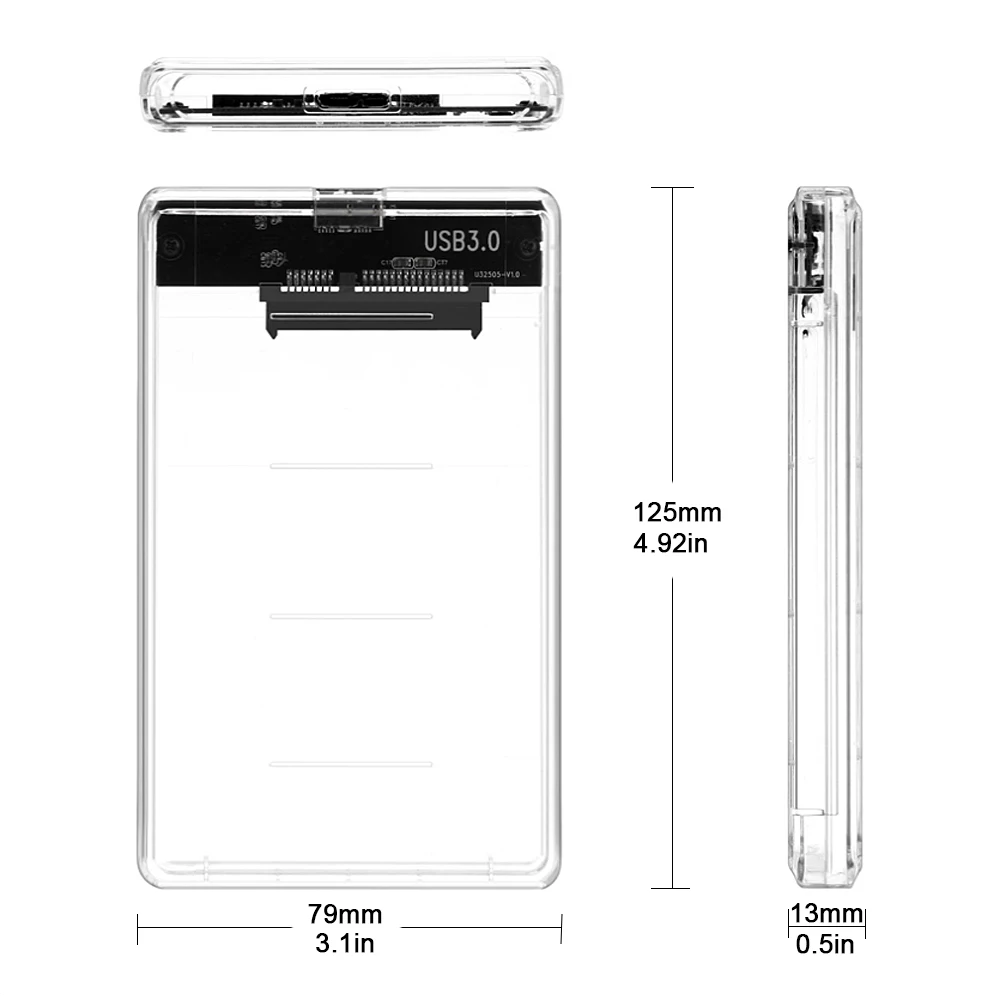 CHIPAL-5Gbps 2.5  HDD ̽, SATA 3.0 to USB 3.0  ϵ ũ ̺, SSD Ŭ ڽ, 2 ׶Ʈ UASP  