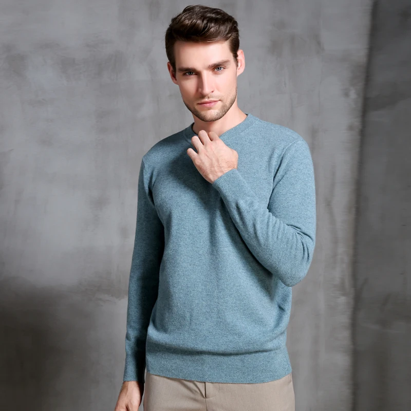 

2019Winter Sweater Men 100% wool Knitted Pullover Winter New Warm Fashion O-neck Jumpers Man Top Thick Male Clothes