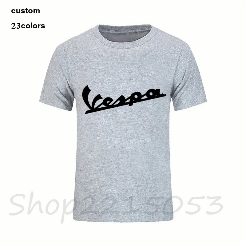 Новое поступление Vespa стильный со Скутером мужские футболки брендовая Винтажная
