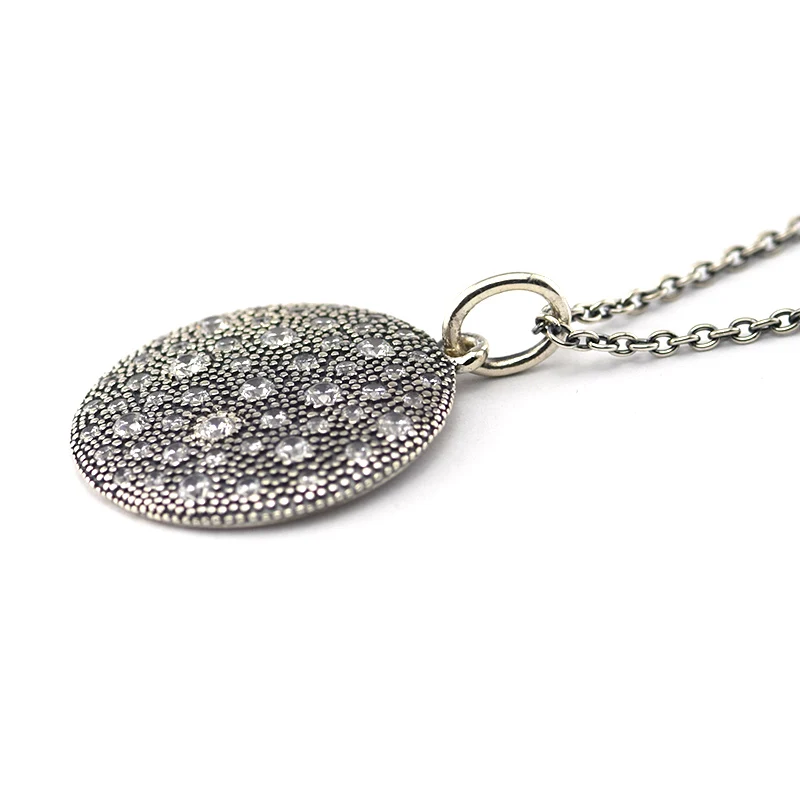 

Authentic 925 Sterling Silver pendant Necklaces With Clear CZ for Women DIY Fine Jewelry SN010