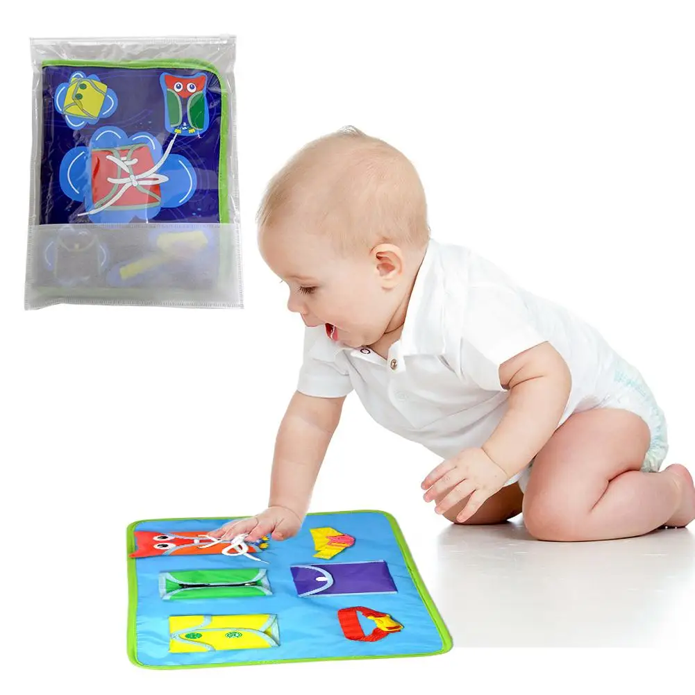  Owl Cabinet Toy Early Education Baby Cloth Educational Teaching Board Child Education Puzzle Assemb - 33042910303