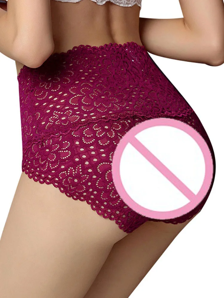 Women Lace High Waist Panties Sexy Lingerie Brief Pantie Thong Hollow Out Knicker Underwear Sleepwear 2019 New Arrival 10 Colors