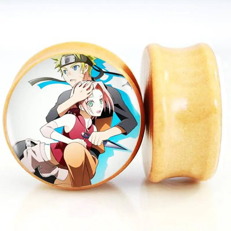 Popular Japanese Anime Wood Ear Gauge Plugs And Tunnels 6mm25mm Ear