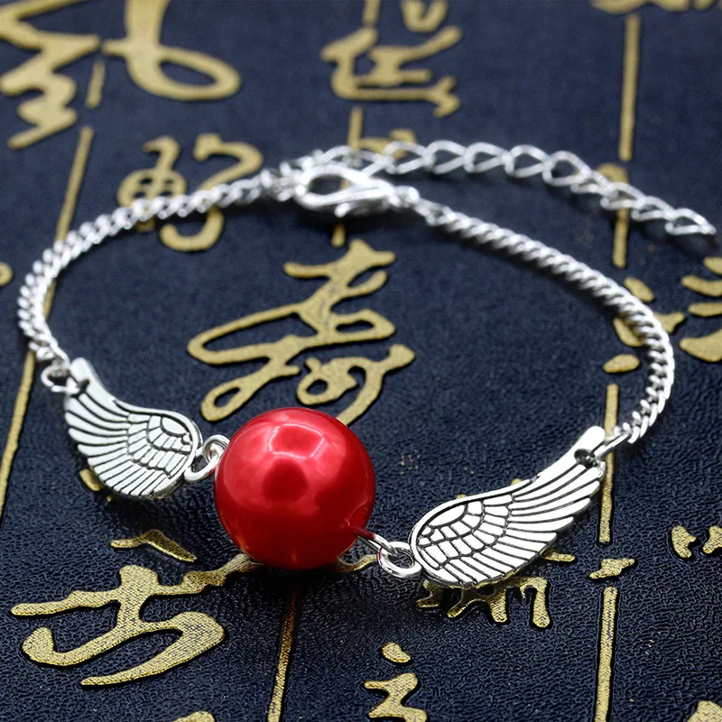 

Fashion Jewelry Retro Angel Wings Pearl Bracelet Bangles For Women
