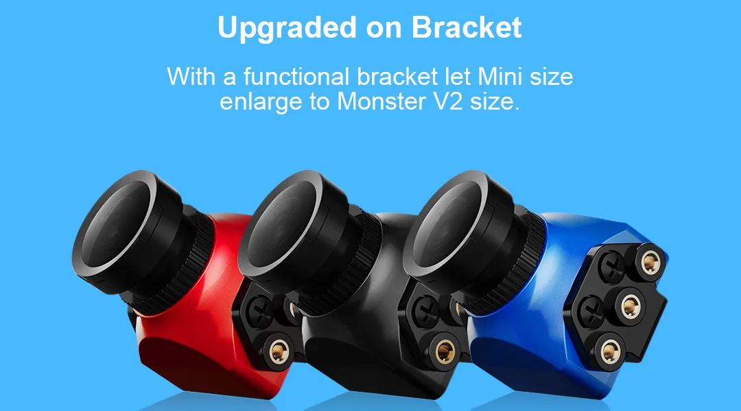 

Foxeer Monster Mini Pro 1/2.9" CMOS 1.8mm 1200TVL 16:9 PAL/NTSC Switchable WDR FPV Camera