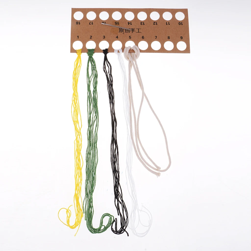 DIY Embroidery Cross Stitch Kit Pouch Canvas Drawstring Bag Handmade Needlework