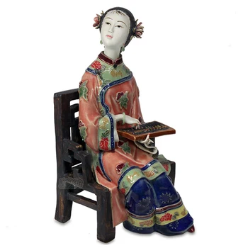 

Sale Chinese Traditional Ceramic Female Sculpture Collectibles Antiques Porcelain Statue Arts Figurine Christmas Gifts