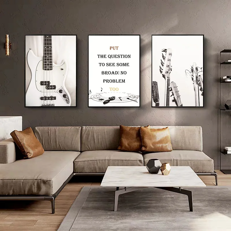 Nordic Canvas Painting Home Decor Wall Art Print Living Room Bedroom Poster Letter Quote Guita Minimalist Simple | Дом и сад