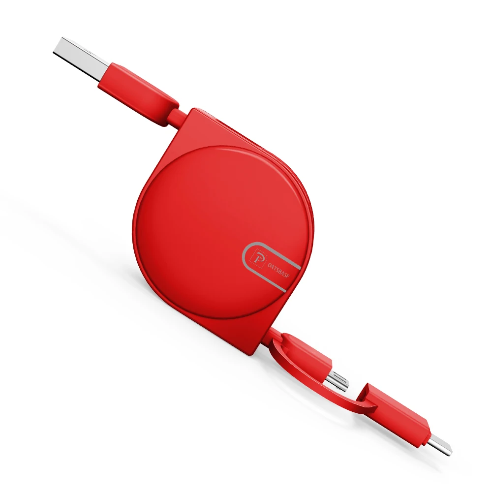 2 في 1 كابل يو اس بي ل فون XS ماكس X XR 7 8 6 6 ثانية زائد المصغّر usb كابل ل Xiaomi هواوي سامسونج قابل للسحب الهاتف المحمول كابل