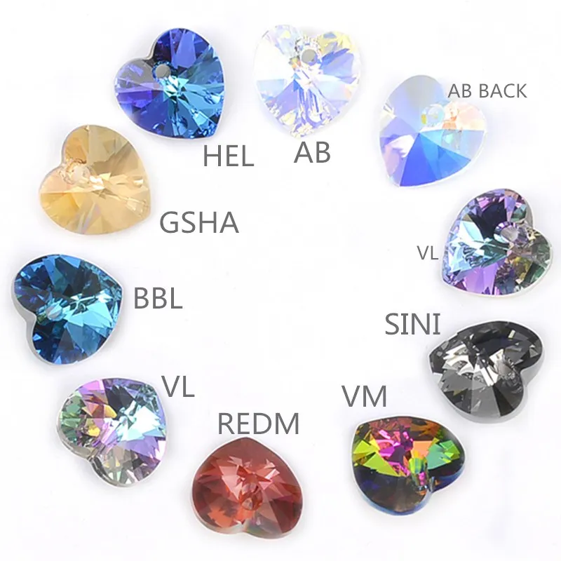 original swarovski crystals 6228 xilion heart dangle earring-COLORS