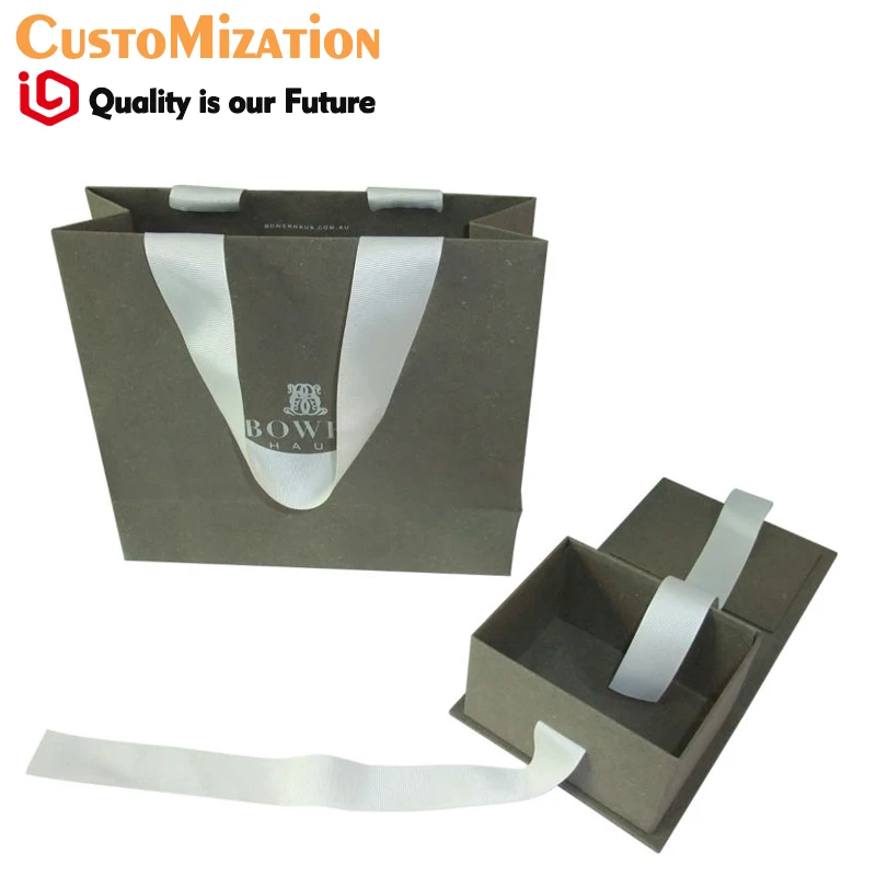 Luxury Custom Made Printed Paper Shopping Jewelry Gift Bags Crown Win China Suppliers Jewelry Packaging