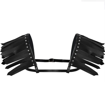 

Leather Harness Belt of Women Fashion Tops Epaulettes Harajuku Punk Goth Bondage Lingerie Sexy Top Club Dance Festival Rave Wear