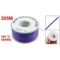 Лучшая цена фиолетовый ПВХ покрытием луженых Медный провод накруткой 30AWG кабель 305 м