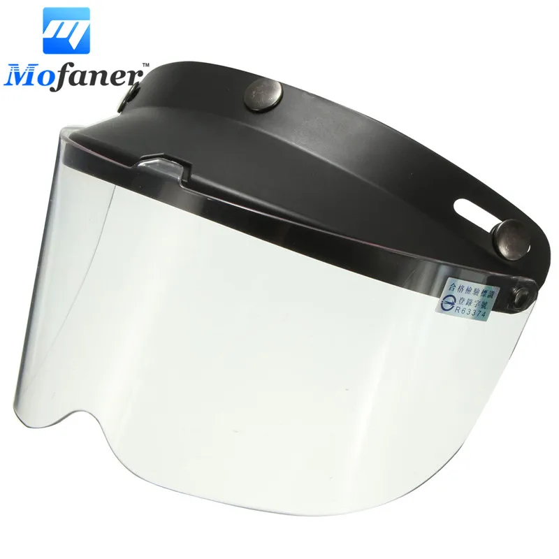 

Mofaner Universal Motorcycle Helmet Model Transparent Lens Button Wind Lens UV Sunscree