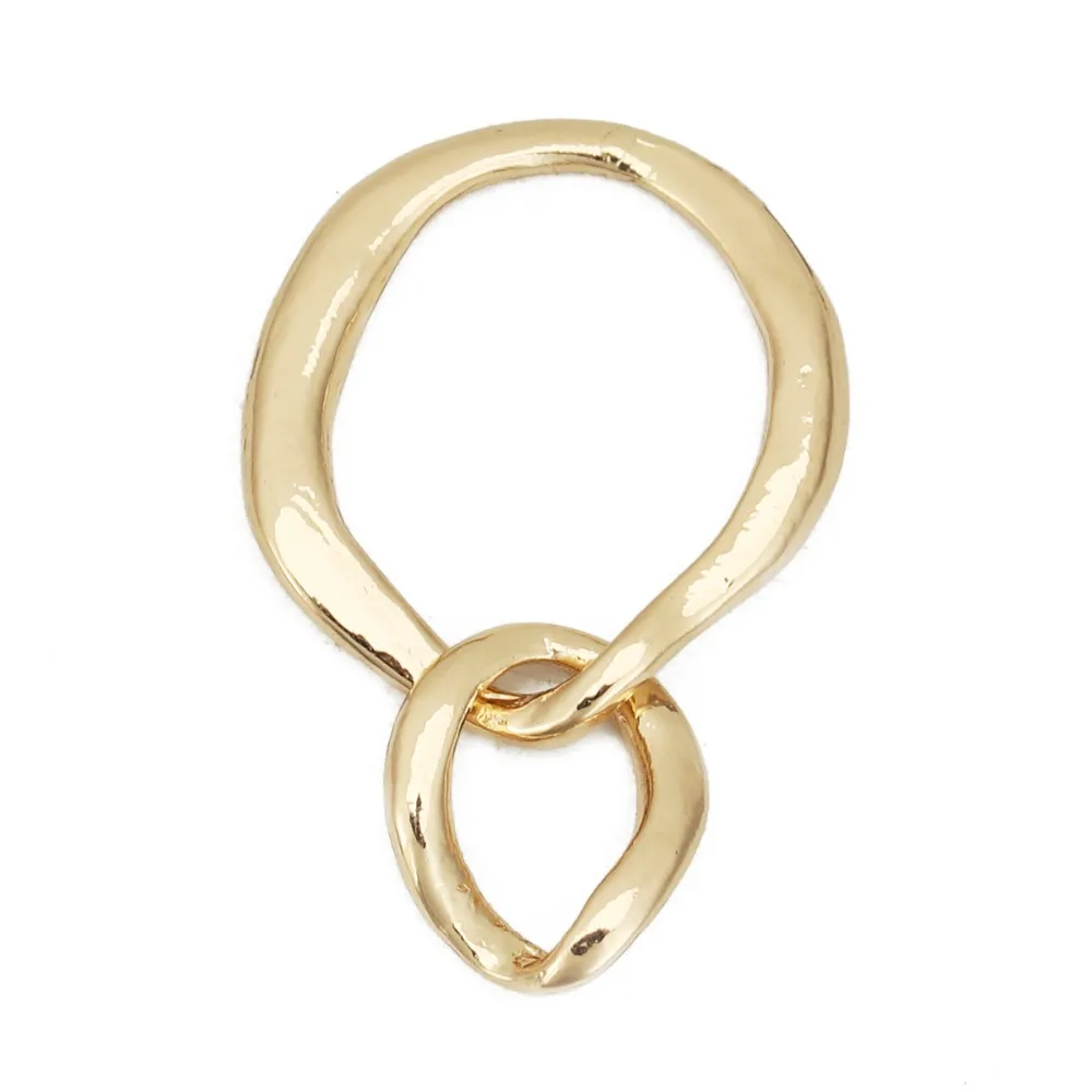 

DoreenBeads Zinc Based Alloy Connectors Irregular KC Gold Infinity Symbol Jewelry DIY Charms 30mm(1 1/8") x 19mm( 6/8"), 5 PCs