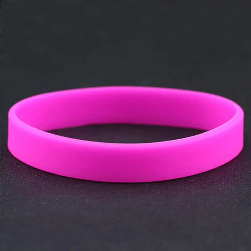 Wholesale Silicone Rubber Wristband Flexible Wrist Band Cuff Bracelet Sports Casual Bangle For Women Men Bracelets & Bangles classic Bracelets & Bangles