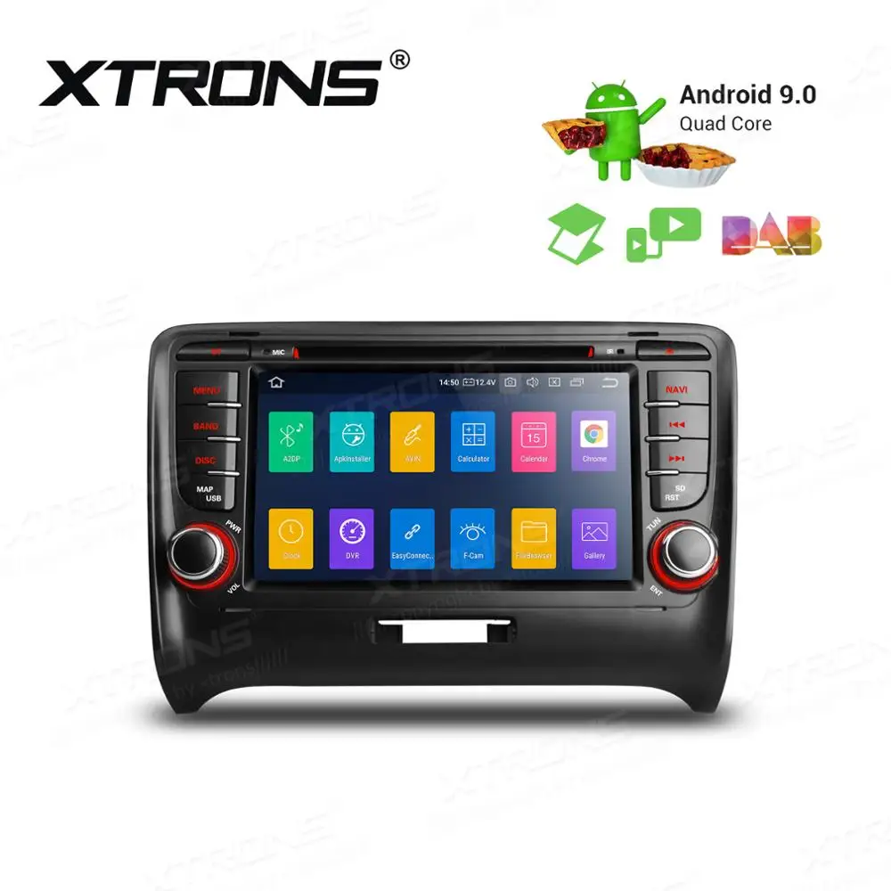 Cheap 7" Android 9.0 Pie OS Car DVD Multimedia Navigation GPS Radio for Audi TT MK2 (8J) 2006-2014 with Car Play Function Support 3