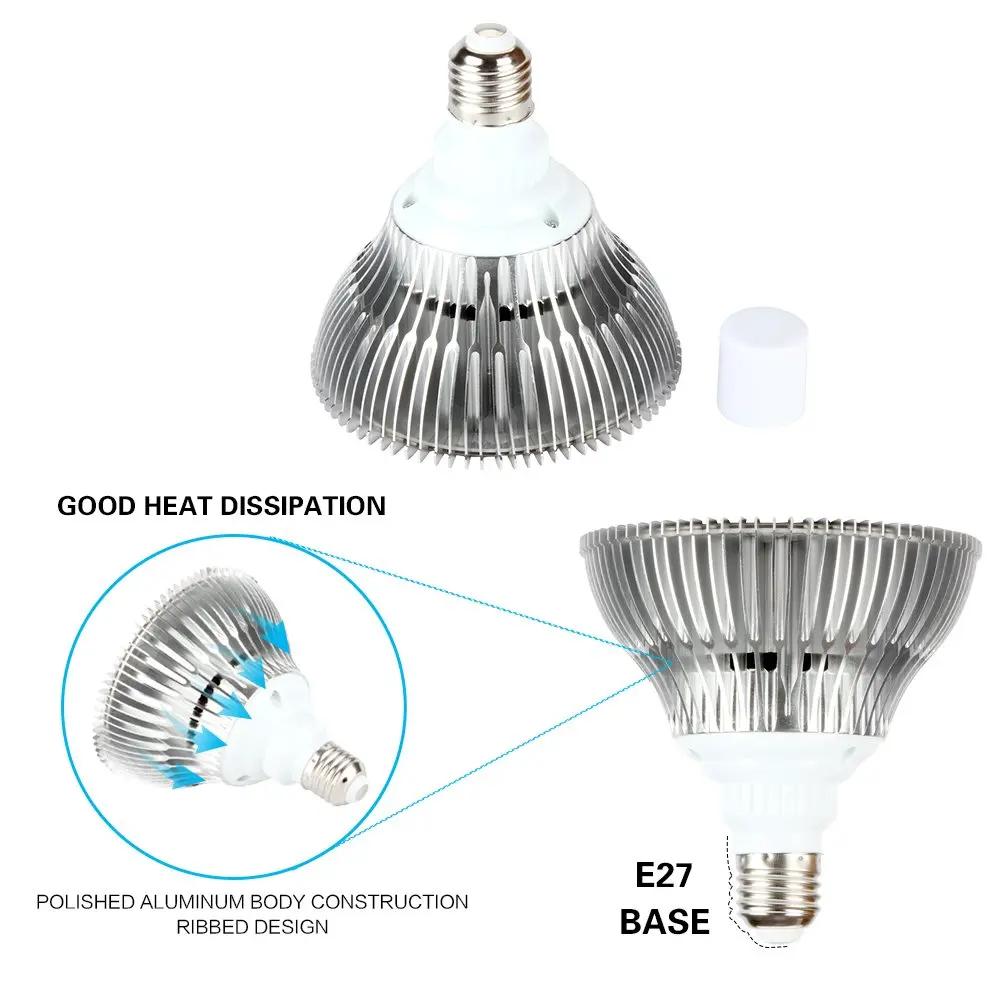 18 Вт 24 Вт 28 Вт 30 Вт 50 Вт 80 Вт полный спектр светодиодный светильник для выращивания E27 E14 GU10 УФ ИК лампа для выращивания растений и овощей