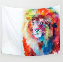 Envío de la gota Nueva Llegada León Elefante India Tapiz Colgante de Pared Decoración Del Hogar Tapices de Flores Boho Impreso Mantas