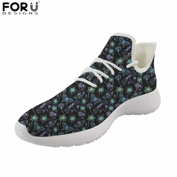 

FORUDESIGNS Dragonfly Prints Shoes Women Sneakers Designer Lady Casual Shoes Vulcanize Female Fashion Sneakers Leisure Footwear