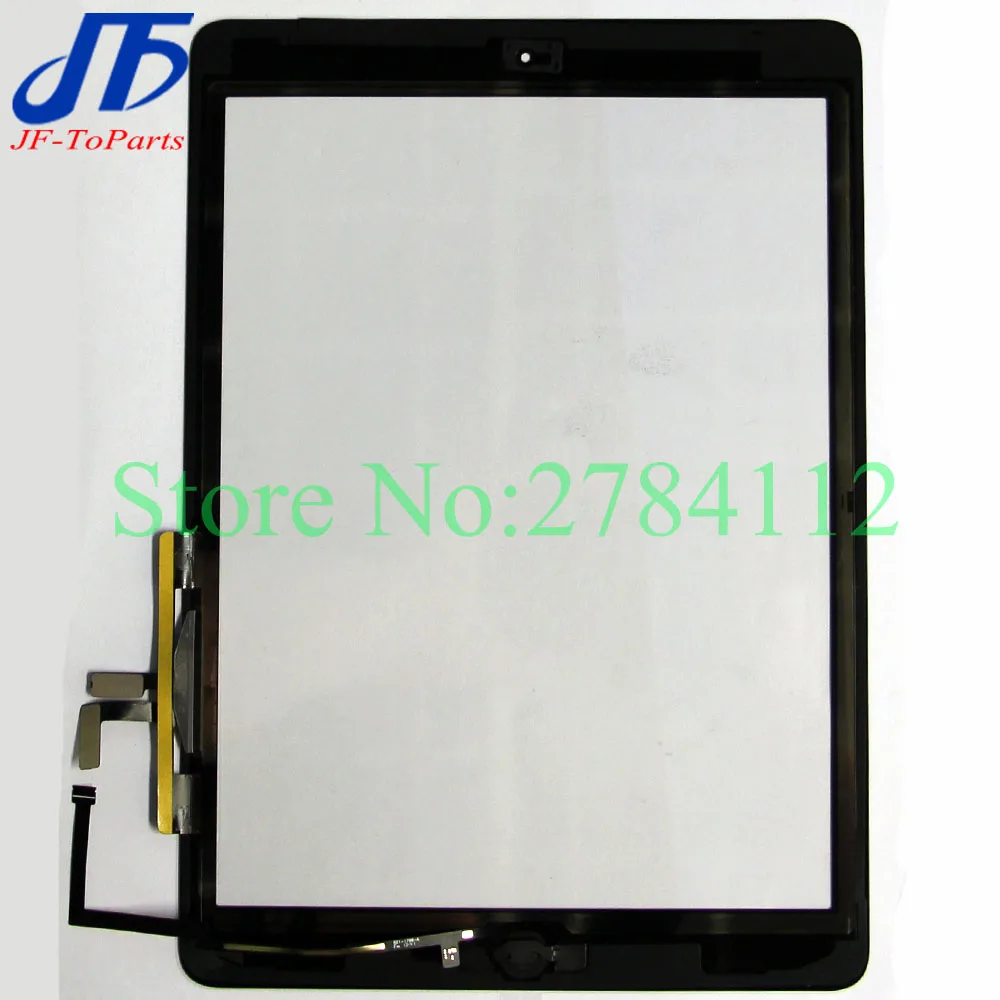 10Pcs replacement For ipad 5 Air 1 A1474 A1475 A147 Touch Screen Digitizer Panel with Home Button Adhesive Front Assembly Glass