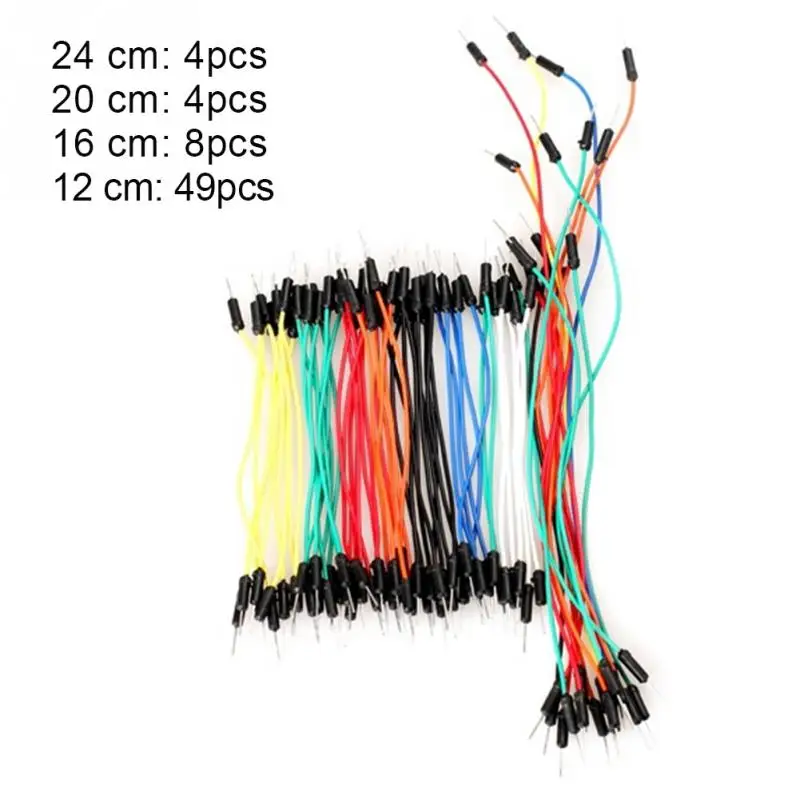 DIY стартовый набор хлеб доска Провода 65 шт./лот скачок провода кабель мужчин и мужчин гибкие перемычки провода для Arduino Макет