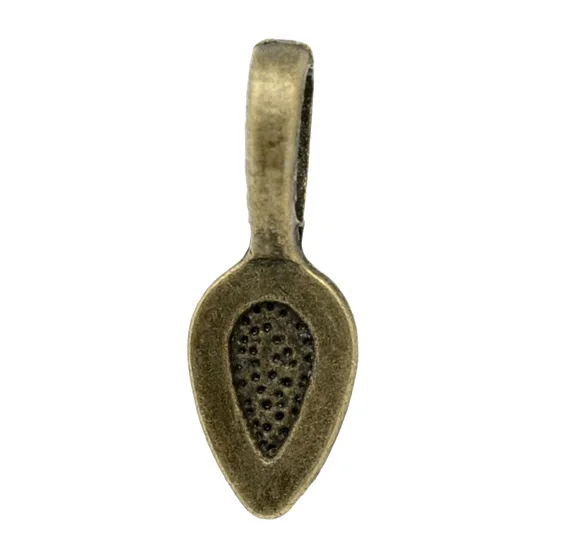 

DoreenBeads Zinc metal alloy Bails Beads Leaf Antique Bronze Spot Pattern 21mm( 7/8") x 8mm( 3/8"), 15 PCs new