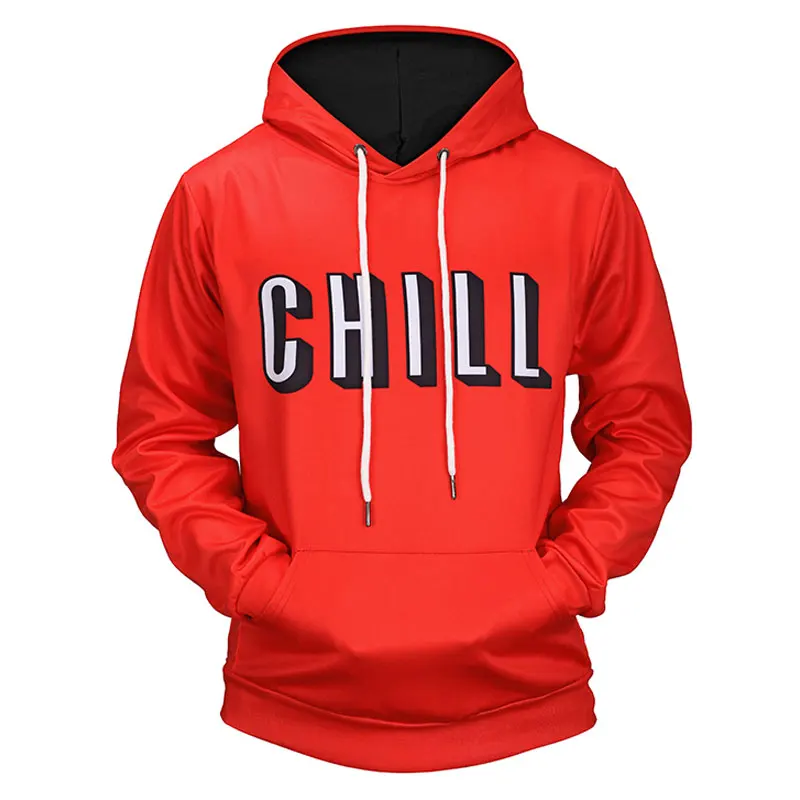 Headbook New 2018 Red Color Hoodies Men/Women 3d Sweatshirts Print