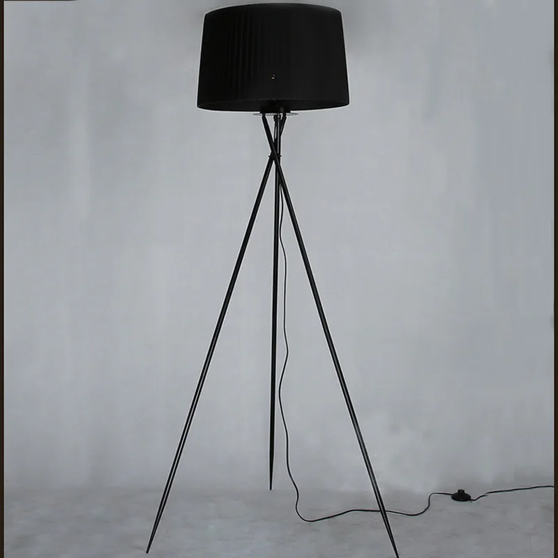 New Modern Minimalist 3 Leg Tripod Floor Light Fabric Shade Creative Standing Floor Lamp For Living Room Stands Lamps FL8