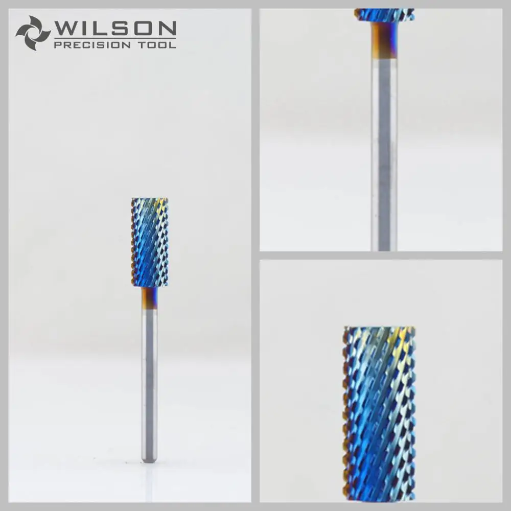 

2pcs - Small Barrel Bit - Coarse (C-1120024) - Rainbow Coating - WILSON Carbide Nail Drill Bit