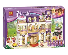 BELA 10547 Girl Series Heart Lake City Hotel Girl Friends Building Blocks Minifigures Bricks Toys Compatible with Legoe 41101