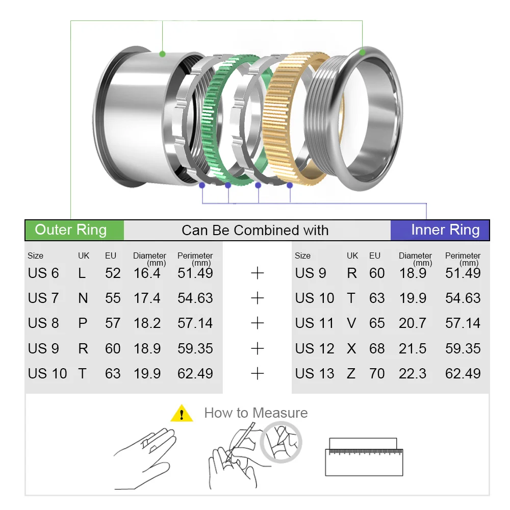 Набор Колец Cremo Gear Anillos Love модное Сменное медитация винтажное штабелируемое
